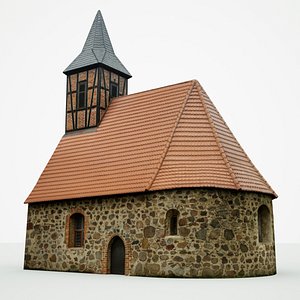 3D model medieval feldstein church