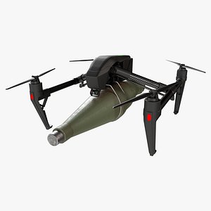 Kamikaze Bombing Drone Low-poly 3D model 3D model
