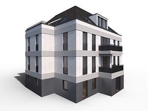modern city villa 3d model