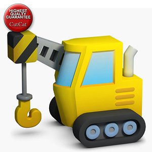 3d model construction icons 15 crane