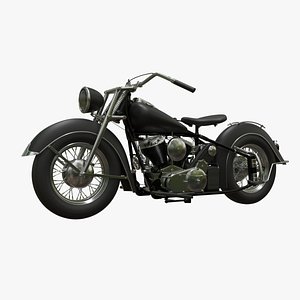 3D Motorcycle Black Chrome