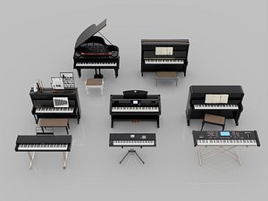 Piano  Digital Keyboard Collection 3D model