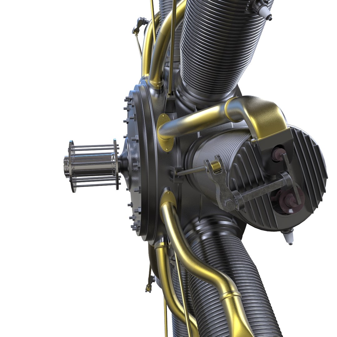 3d Rhone Engine Aircraft Motor