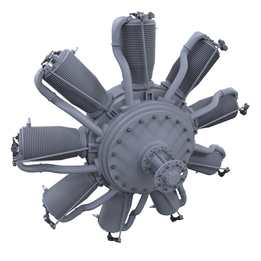 3d Rhone Engine Aircraft Motor