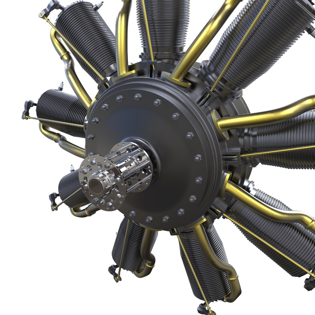 3d Rhone Engine Aircraft Motor