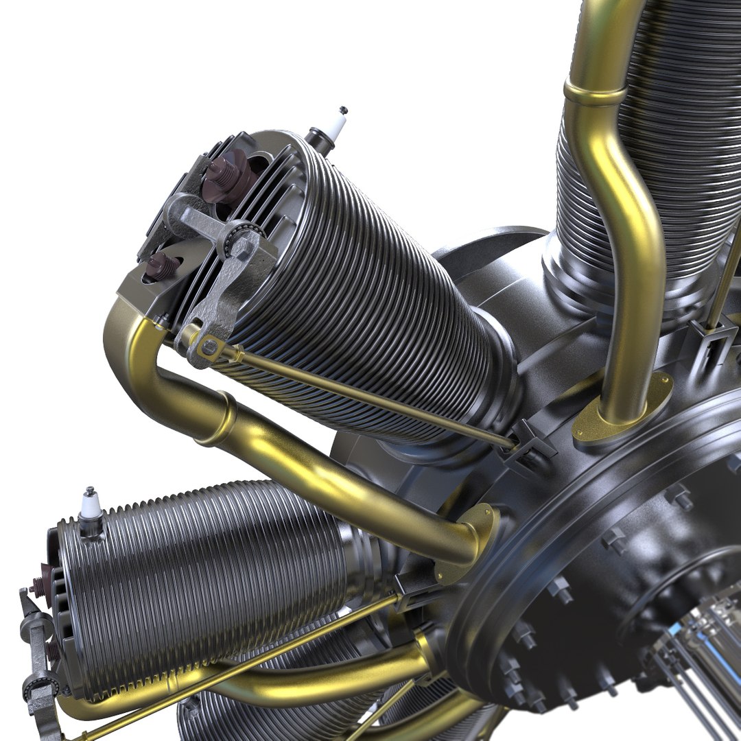 3d Rhone Engine Aircraft Motor