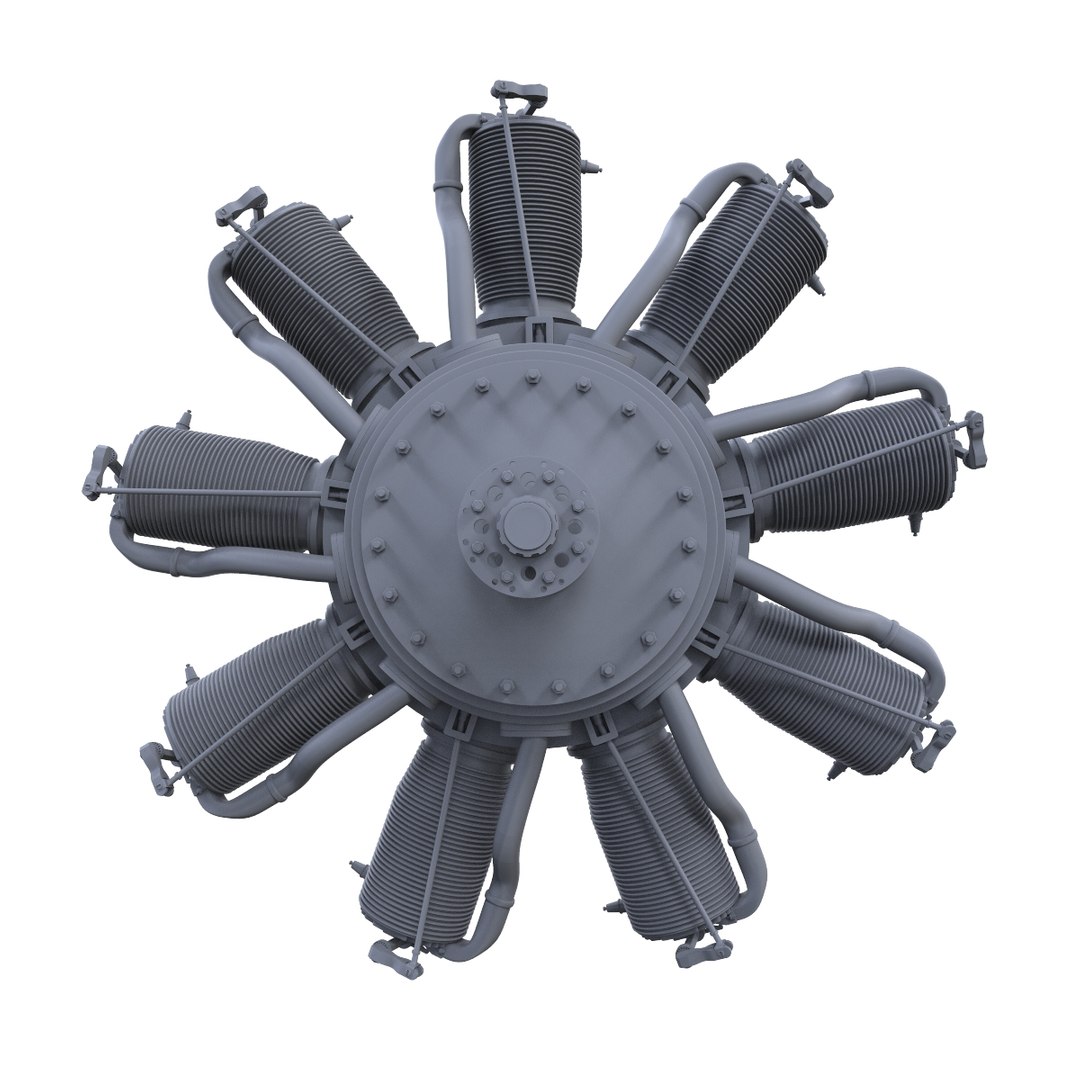 3d Rhone Engine Aircraft Motor