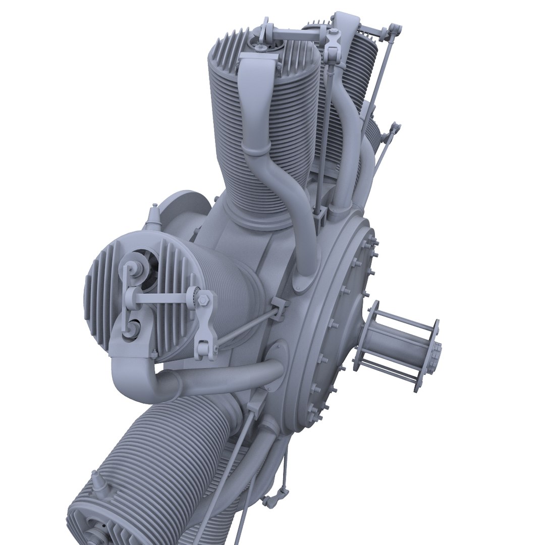 3d Rhone Engine Aircraft Motor