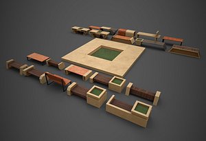 3D City Bench Final model