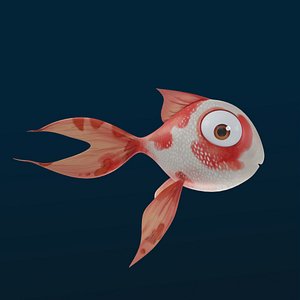 3D fish funy character