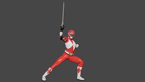 Red Ranger low-poly