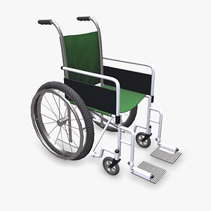 3D Wheelchair Low-poly PBR model
