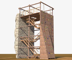 climbing wall tower 3D model