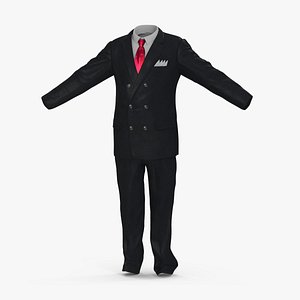 Business Suit Red Tie