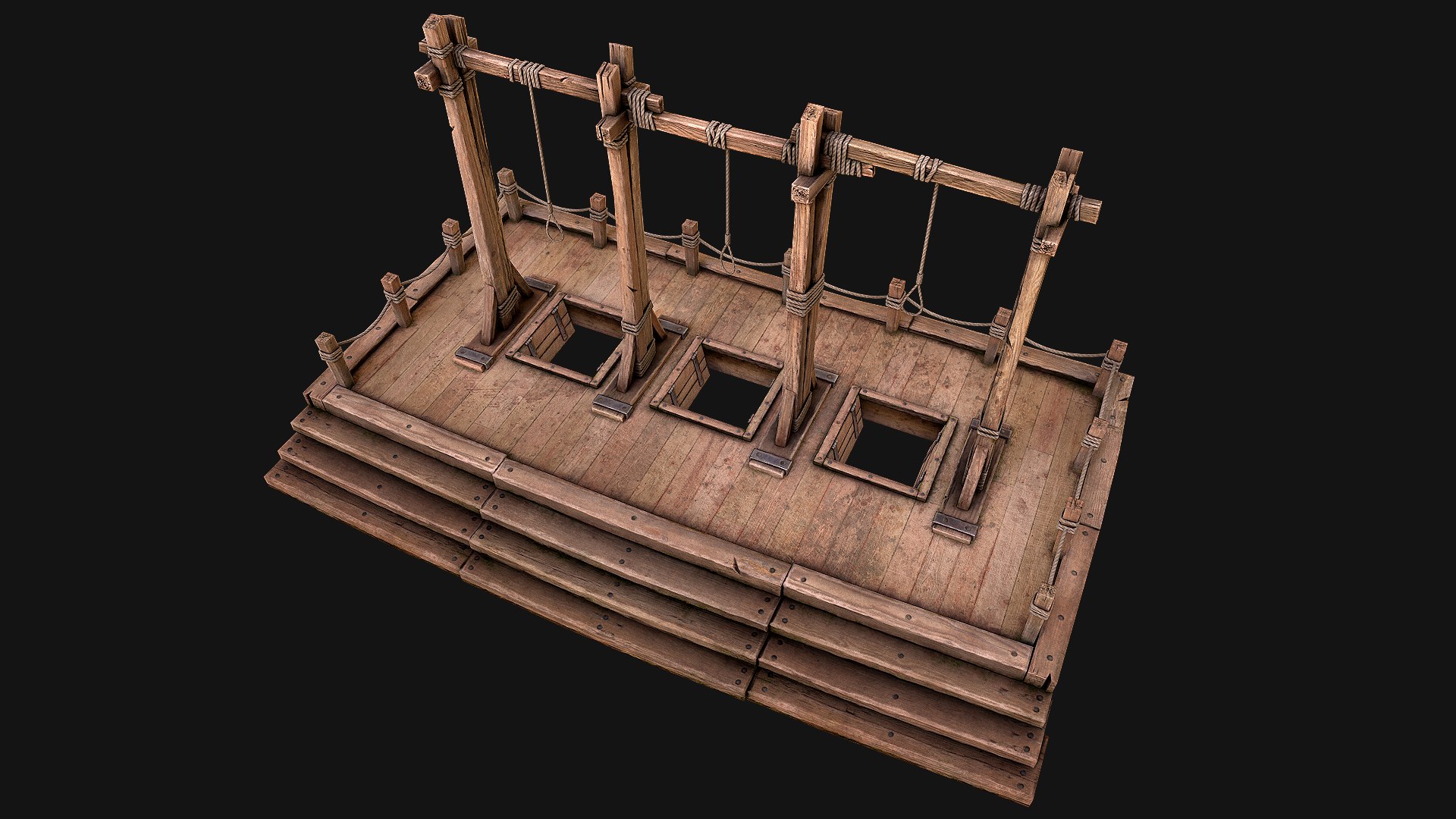 Medieval Prison Constructor Torture Room 3D model https://p.turbosquid.com/ts-thumb/jo/y5rQhm/a5/gallowsplatform16/png/1674771063/1920x1080/fit_q87/e5b853e317a94f578f4ea50d4526dc1beb82494b/gallowsplatform16.jpg
