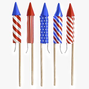 3D Firecracker Rocket Set
