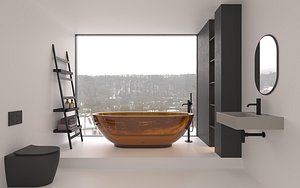 3D Modern Bathroom 10 model