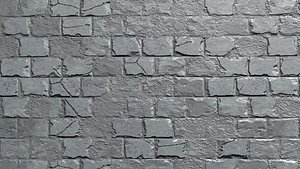 3D model stones brick wall