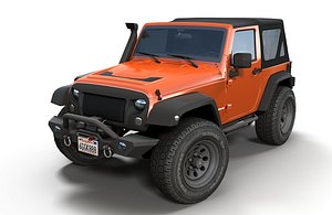 3D jeep wrangler 2012 car model