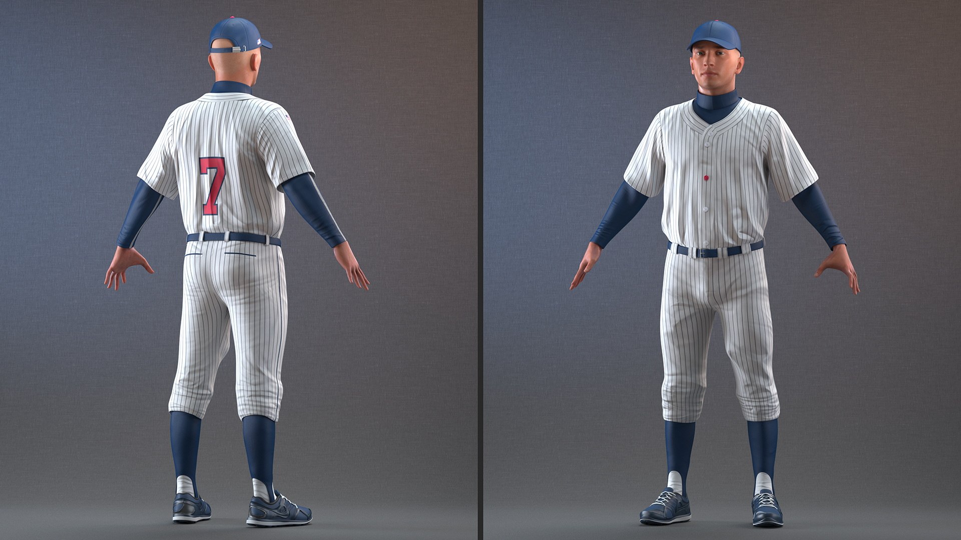 3d Baseball Player Rigged Generic