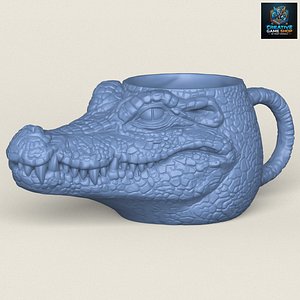 Crocodile Head Mug Print Ready 3D Model 3D