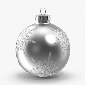 3d silver snowflake ornament