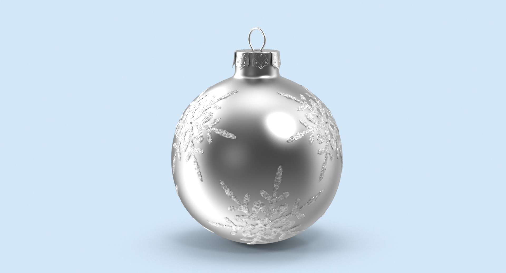 3d silver snowflake ornament