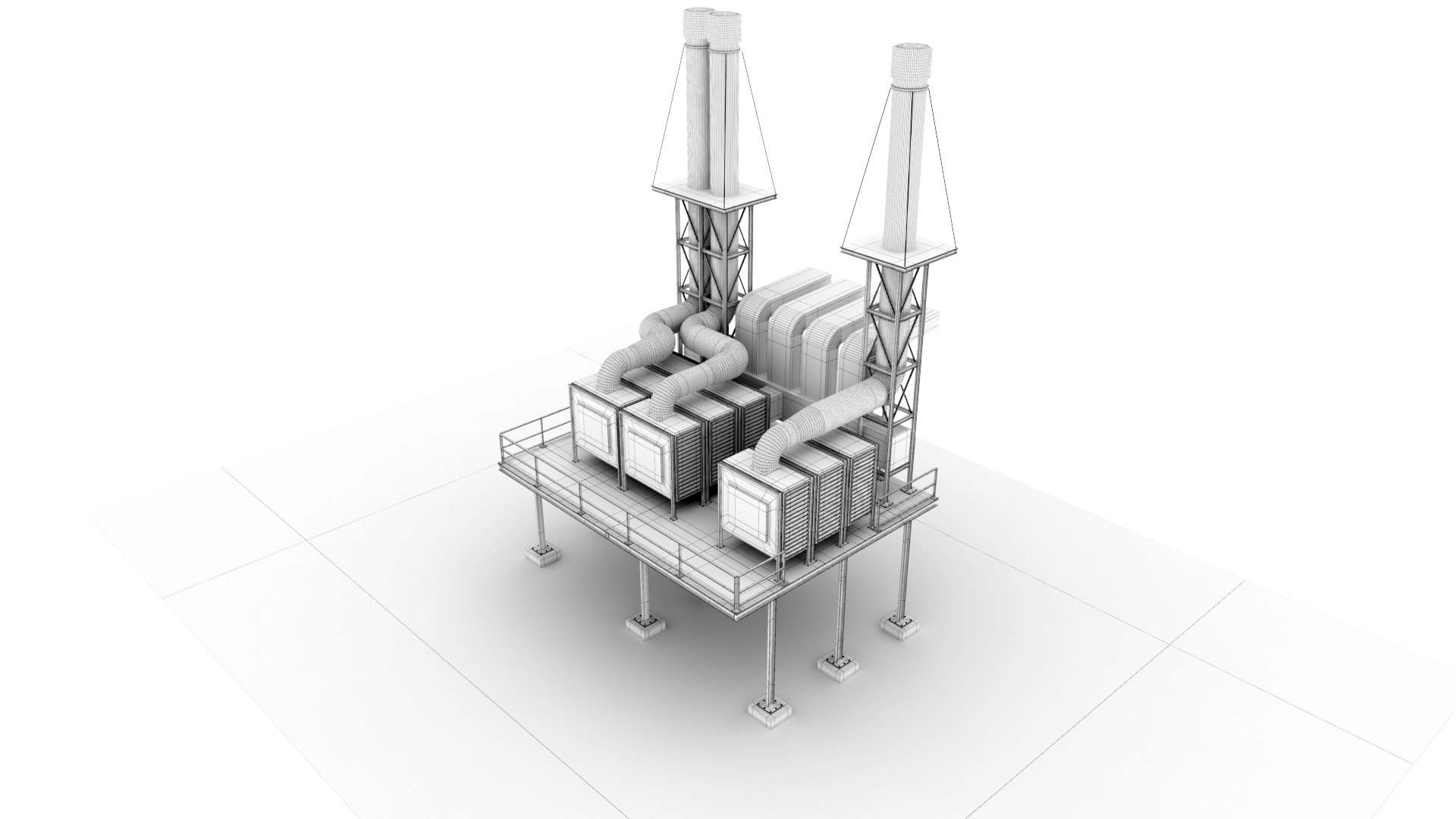 3D Air Conditioning Units Tower Model - TurboSquid 1970139