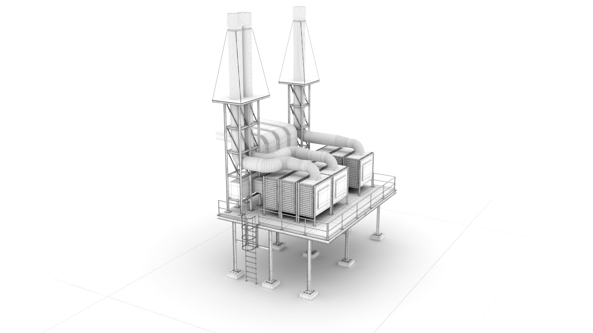 3D Air Conditioning Units Tower Model - TurboSquid 1970139