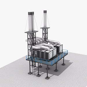 3D Air conditioning units tower model