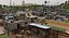 Farm and Shanty Village with People