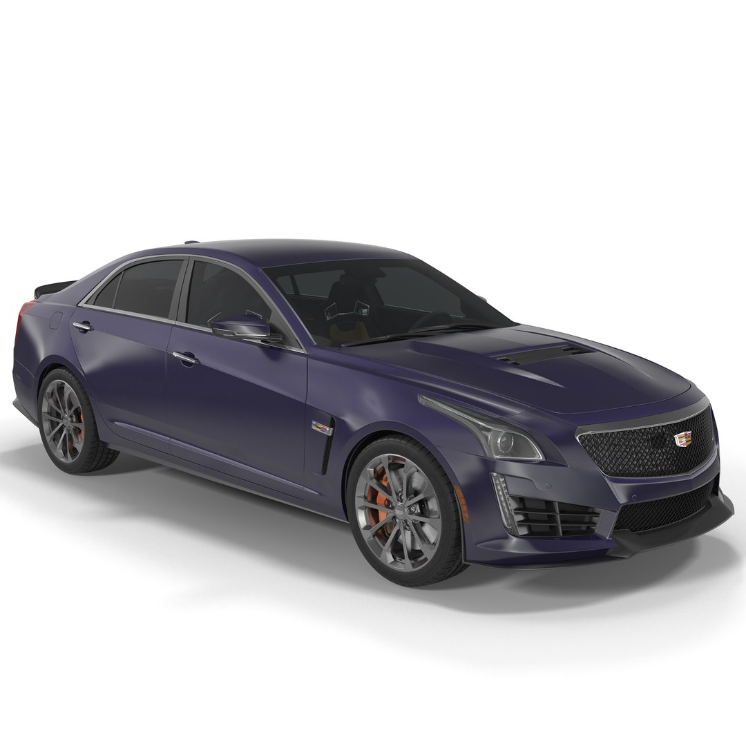 Cadillac CTS V 2016 Simple Interior 3D model preview