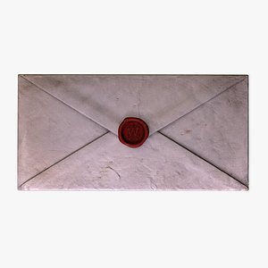 Antique Envelope With Wax Seal Game Ready PBR Textures