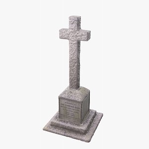 stone war cross 3D model