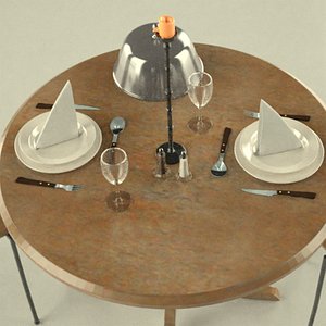 table plates fork 3d 3ds