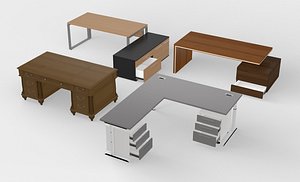 Office Tables Collection 3D model