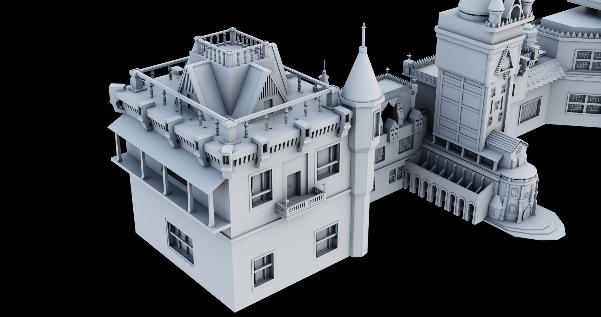 Castle With PBR Unity Unreal Engine V-Ray Arnold Textures Included 3D ...