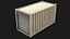 16ft Container With Roll-Up Door - White 3D model
