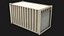 16ft Container With Roll-Up Door - White 3D model