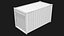 16ft Container With Roll-Up Door - White 3D model