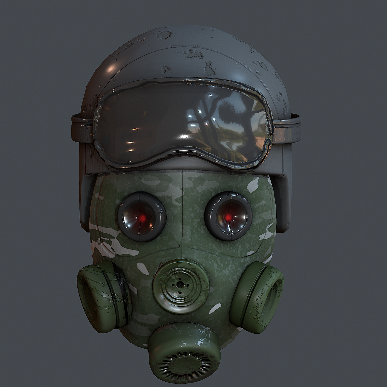 3D gas mask model - TurboSquid 1690305