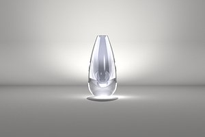 modern glass vase 3d obj