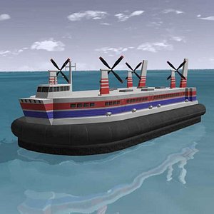 hovercraft realtime 3d model
