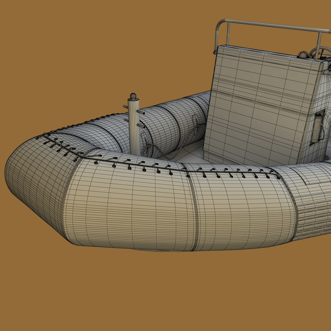 Rhib Boat 3d Model