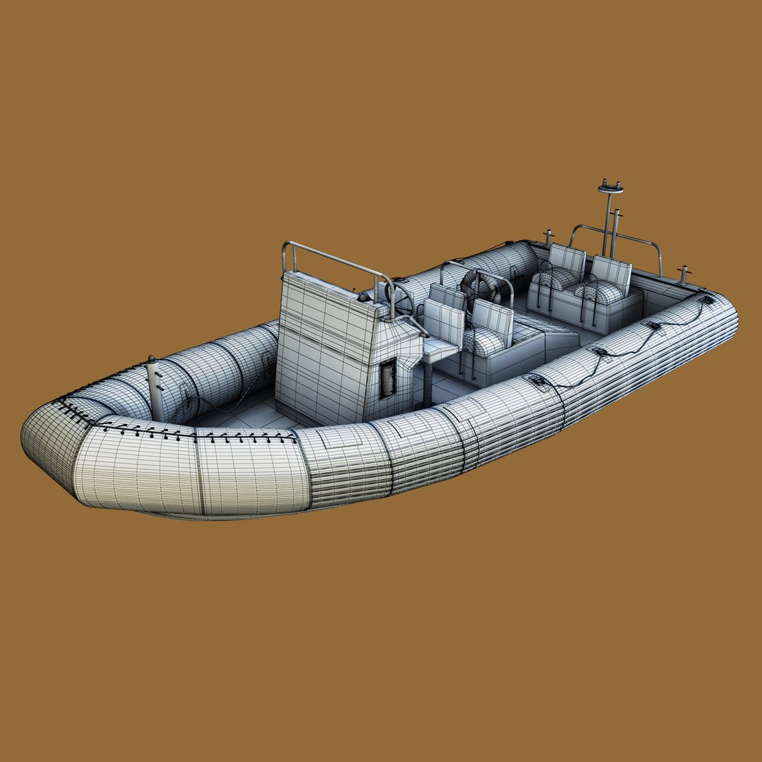 Rhib Boat 3d Model