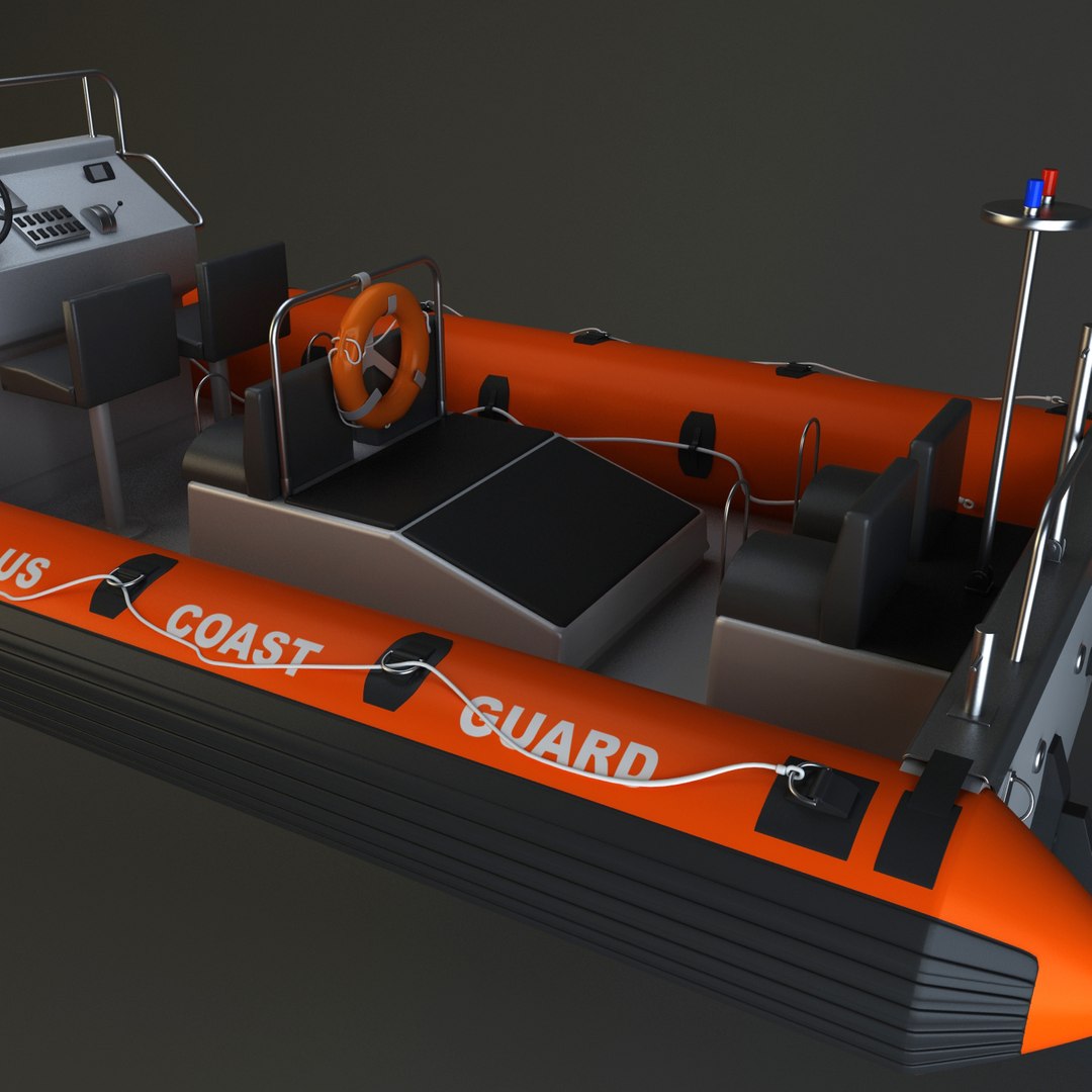 Rhib Boat 3d Model