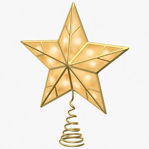 3D star topper tree model