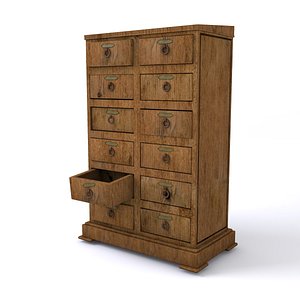 old wooden furniture obj