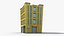 35 Cartoon Building Collection Low poly