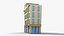 35 Cartoon Building Collection Low poly
